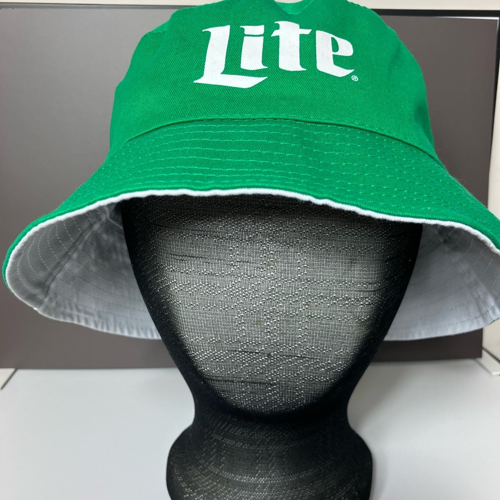 Miller Lite Green Bucket Hat - Reversible - DISCOUNTED SHIPPING